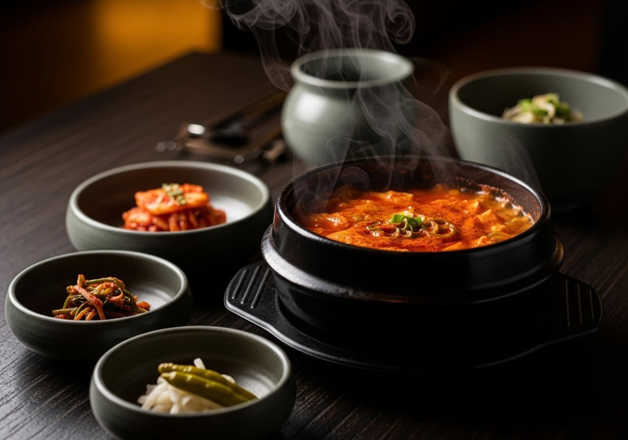 Interior view of SUDAM Korean Restaurant showing traditional Korean dining atmosphere